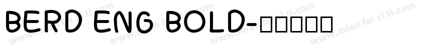 BERD ENG BOLD字体转换